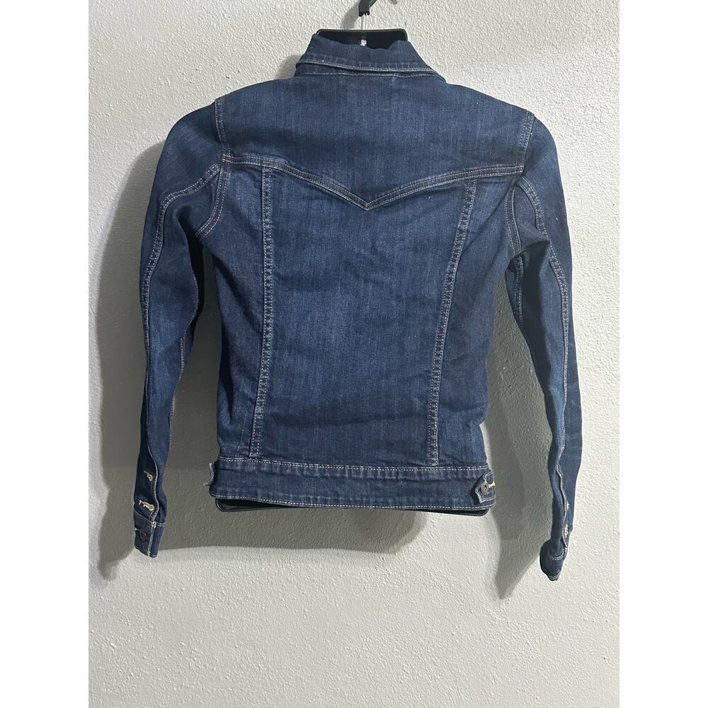 LEVI STRAUSS Women's Size Medium Blue Studded Button Denim Jacket - Picture 2 of 5